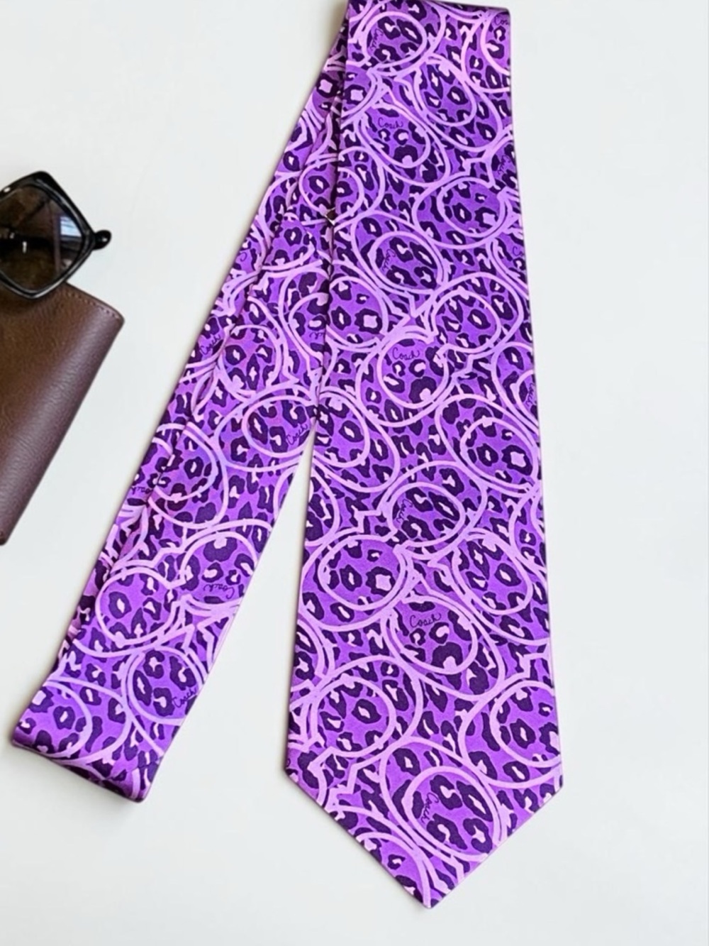 Coach Ocelot Graffiti Poppy Tie